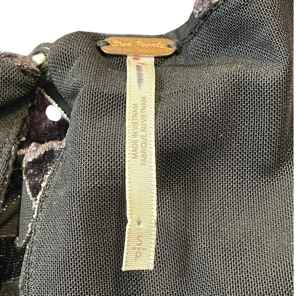 NEW Free People Manuka Burnout Velvet Mini Dress Black Size Small - Picture 6 of 9